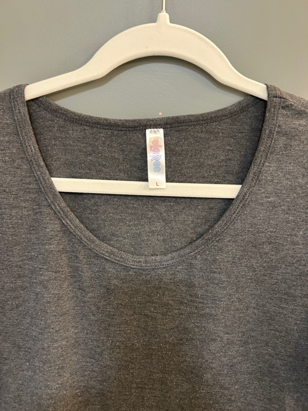 LuLaRoe Irma Women's Long Sleeve Scoop Neck Top - Gray - Picture 2 of 3
